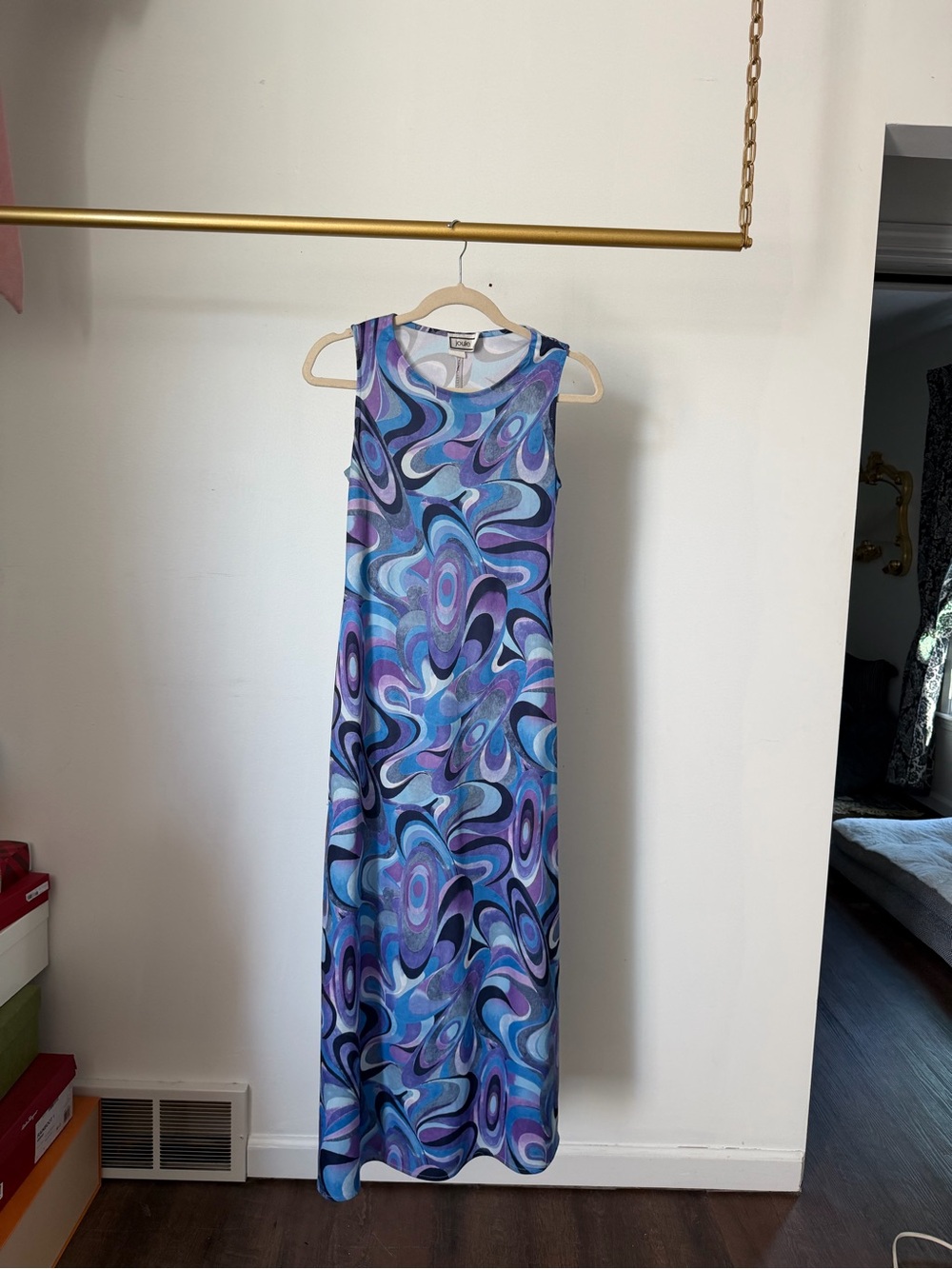 Vintage Joule abstract maxi dress